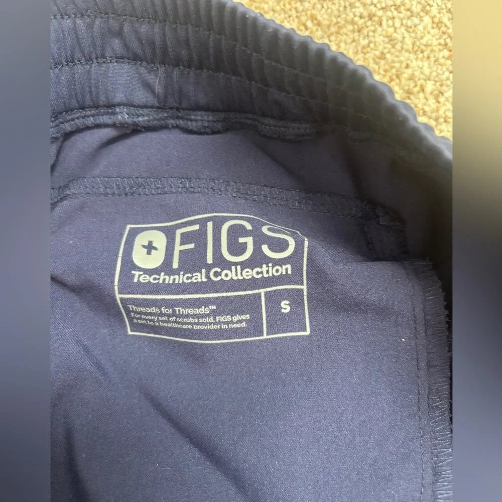 Figs Navy Blue Straight Scrub Pants Drawstring Small Nursing Hospital Scrubs men